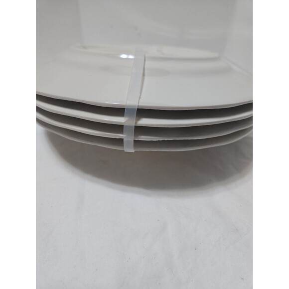 IL MULINO Rustic Crackle Salad Plates Heavyweight Ivory Melamine Set of 4 NWT - Picture 5 of 5